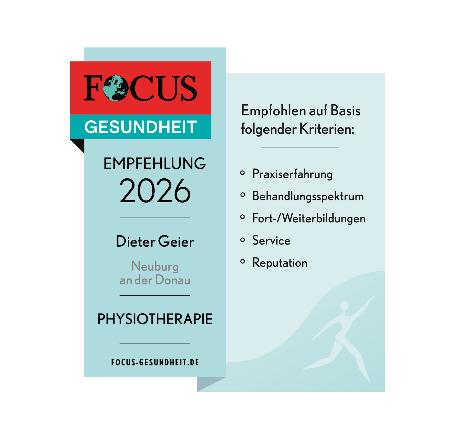 Focus Gesundheit Empfehlung 2026 Physiotherapie